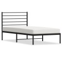 vidaXL Sengeramme i metall med hodegavl svart 100x200 cm