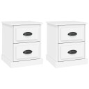 vidaXL Nattbord 2 stk hvit 39x39x47,5 cm konstruert tre