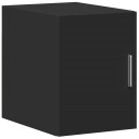  Smalt oppbevaringsskap svart 30x42,5x225 cm konstruert tre