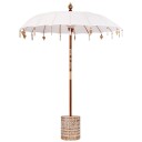 vidaXL Balinesisk parasoll med base 260 180-190 cm