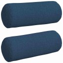  Bolster puter 2 pcs Blå Ø 15 x 40 cm stoff