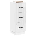 vidaXL Skuffeskap Høgglans hvit 33 x 34,5 x 87 cm Konstruert tre