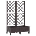 vidaXL Hageplanter med espalier og hjul Brun 80 x 40 x 131,5 cm PP