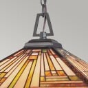 Stephen hengelampe bronse/krem 46 cm – Elstead   Stue   Tiffany   Glass   Med skjerm