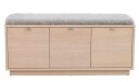 Rowico Home Confetti benk Hvitpigmentert eik/saueskinn utseende 106 x 35 cm Hvit