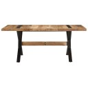 vidaXL Spisebord 180x90x76 cm grovt mangotre
