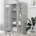 vidaXL Vitrineskap betonggr? 82,5x30,5x150 cm sponplate