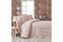 Eponj Home Sengeteppe Dobbelt 200x220+2 Putetrekk Quiltet Rosa/Hvit