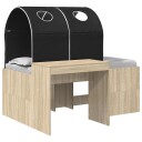  Seng med tunnel 4 pcs Artisian Eik og Svart Konstruert tre