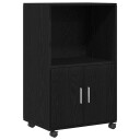  Rullekabinett Svart Eik 55 x 40 x 91 cm Konstruert tre