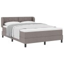  Box Spring Seng med Madrass Taupe 140x200 cm Stoff