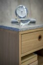 Mavis Höllviken Bedside Table Short Legs White Pigmented Oak