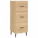 vidaXL Skjenk sonoma eik 34,5x34x90 cm konstruert tre