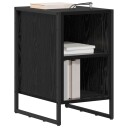  Nattbord 2 pcs Svart Eik 39.5 x 30 x 50 cm Konstruert tre