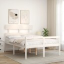  Seniorseng med hodegavl hvit small double heltre