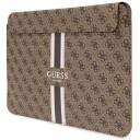 Guess 14" Laptop Sleeve med 4G Trykte Striper - Brun