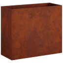 vidaXL Hageblomsterpotte Rusten 50 x 20 x 40 cm Cortenstål