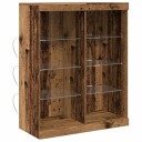  Skjenk med LED Lys Gamle Tre 41x37x100 cm