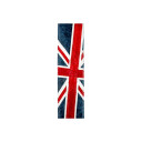 D'addario 25PRL03 Gitarreim i lær 64 mm Union Jack