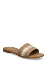 Tommy Hilfiger Flat Mule Webbing   Beige   42