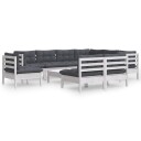  Hagesofagruppe med puter 10 deler hvit heltre furu 3096750