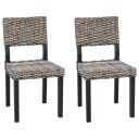  Spisestuestol 2 pcs Svartvask 46 x 55 x 84 cm Kubu Rattan