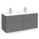 Macro Design Crown Servantskap Skuff - med Light 14 Servant 120cm Dobbel Antrasitt / Plain