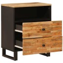  Sengekabinett med skuff Brun 50 x 33 x 62 cm Massiv mango tre