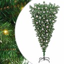  Opp ned Künstig Forberedt Juletre med Kule Set grønn 180 cm PVC