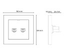 SG Innfelt 2XRJ45 CAT6 Sort