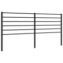 vidaXL Sengegavl i metall svart 200 cm
