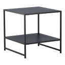 Venture Home Staal hjørnebord med hylle 51x51 cm hvit. 1575061-01-0 1593485-01-0