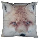 Borg Living Pyntepute med rev - Semsket Skinn Look - 45 x 45 cm