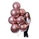 Ballongkungen Ballonger Shiny Roségull Runde Store 3-pakning 159653-3