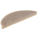  Selvklebende trappematter sisal 30 stk 56x17x3 cm lysebeige 8721288459879