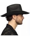 Sort Cowboyhatt med Stener