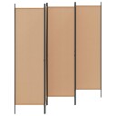 vidaXL 5-panel romdeler Beige 250 x 180 cm Stoff