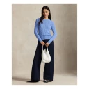 Polo Ralph Lauren Cable-Knit Cotton Crewneck Sweater - Blue - L