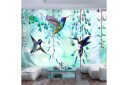 Fototapet Flying Hummingbirds Green 400x280 - Finnes i flere størrelser