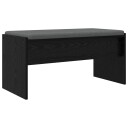 vidaXL Gangbenk med pute Svart Eik 83 x 38 x 40 cm
