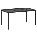 Hage spisebord Svart 150x90x75 cm Polyrotting