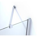 Dansani Match dusjvegg, modell D+stabiliseringsarm, 77 cm, frostet glass, satin profil
