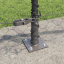  Gjerde med innlegg. Grå 0.4 x 10 m PVC belagt stål