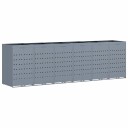 vidaXL Oppbevaring for 6 søppelbøtter Lysegrå 408 x 77,5 x 121,5 cm