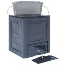 vidaXL Kompostkasser 3 stk grå 60x60x73 cm 780 L