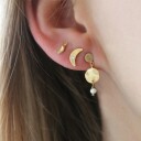 Stine A Jewelry Petit Bella Moon Earstick Forgylt Sølv Sterling 925 