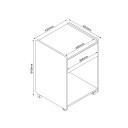 Nightstand/Side Table HOME4YOU - lyst tre / beige