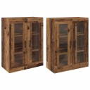  Vegghengte skap 2 pcs Gammelt tre 69,5 x 34 x 90 cm