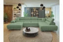 Gabina Sofa med Divan og Sjeselong 4 seter   Grønn