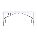 vidaXL Sammenleggbart hagebord hvit 180x72x72 cm HDPE